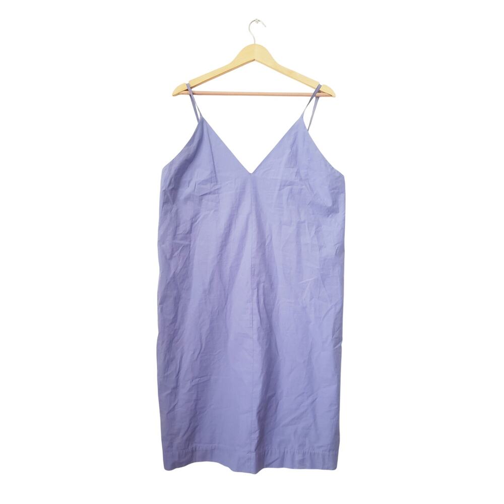 Everlane The Poplin Slip Dress in Cornflower Blue Size 12